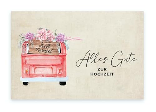 1 Premium Hochzeitskarte 12x18 cm mit Umschlag, Glückwunschkarte, Klappkarte, Karte zur Hochzeit | Just Married, Grußkarte, alles Gute wünschen 1 Premium Hochzeitskarte 12x18 cm mit Umschlag, Glückwunschkarte, Klappkarte, Karte zur Hochzeit | Just Married, Grußkarte, alles Gute wünschen von Handarbeit - Lieblingsladen