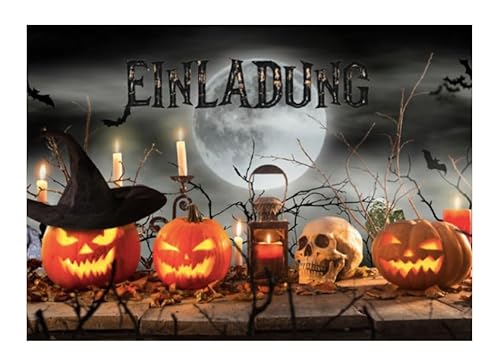 Handarbeit - Lieblingsladen 12 Premium Einladungskarten Halloweenparty + 12 Umschläge, Halloween, Postkarte 10,5x14,8cm, mit vorgedrucktem Text auf der Rückseite Einladung Karten Kinder Erwachsene Handarbeit - Lieblingsladen 12 Premium Einladungskarten Halloweenparty + 12 Umschläge, Halloween, Postkarte 10,5x14,8cm, mit vorgedrucktem Text auf der Rückseite Einladung Karten Kinder Erwachsene von Handarbeit - Lieblingsladen