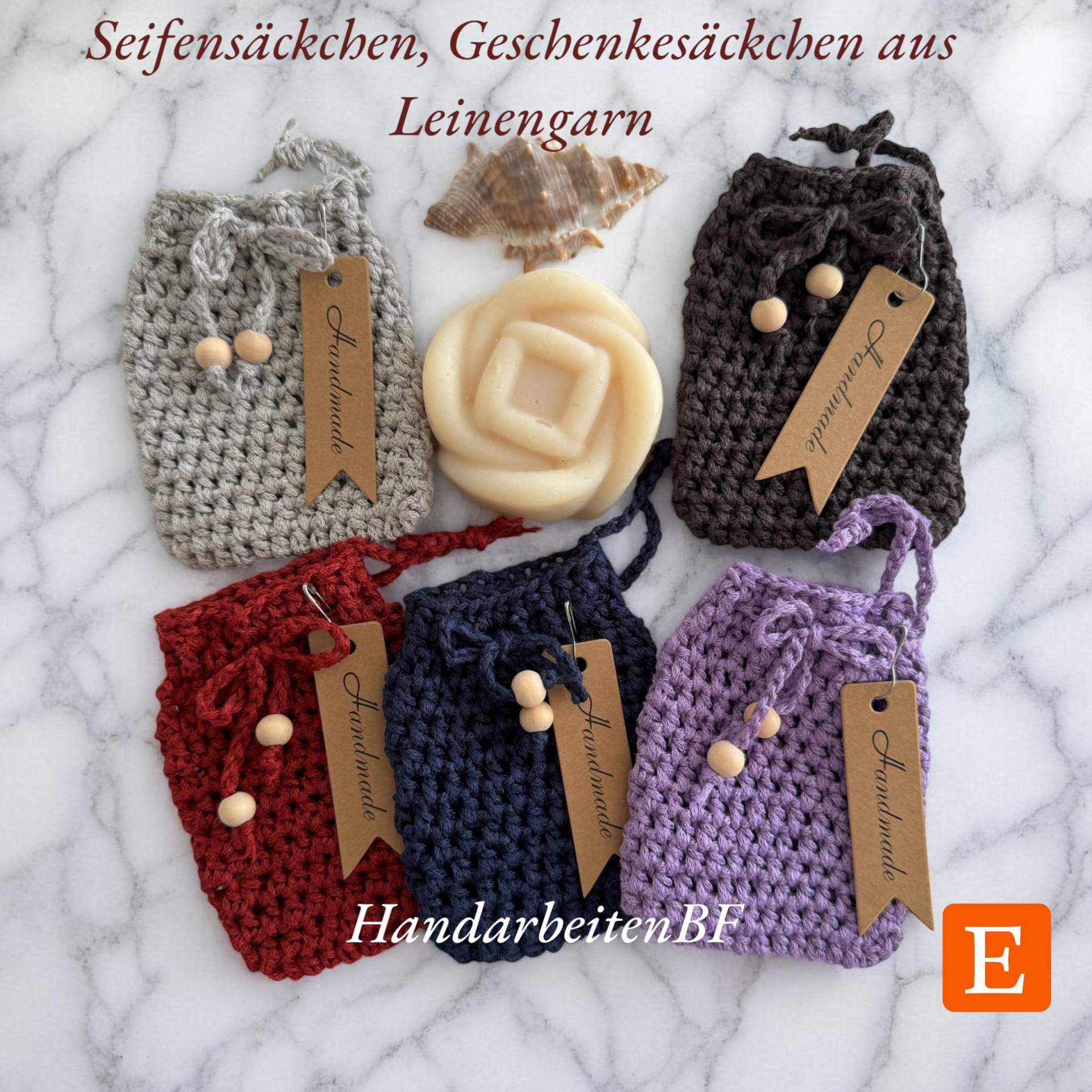 Kleines Seifensäckchen Für Leichtes Peeling, Geschenkesäckchen Farben Wählbar Kleines Seifensäckchen Für Leichtes Peeling, Geschenkesäckchen Farben Wählbar von HandarbeitenBF