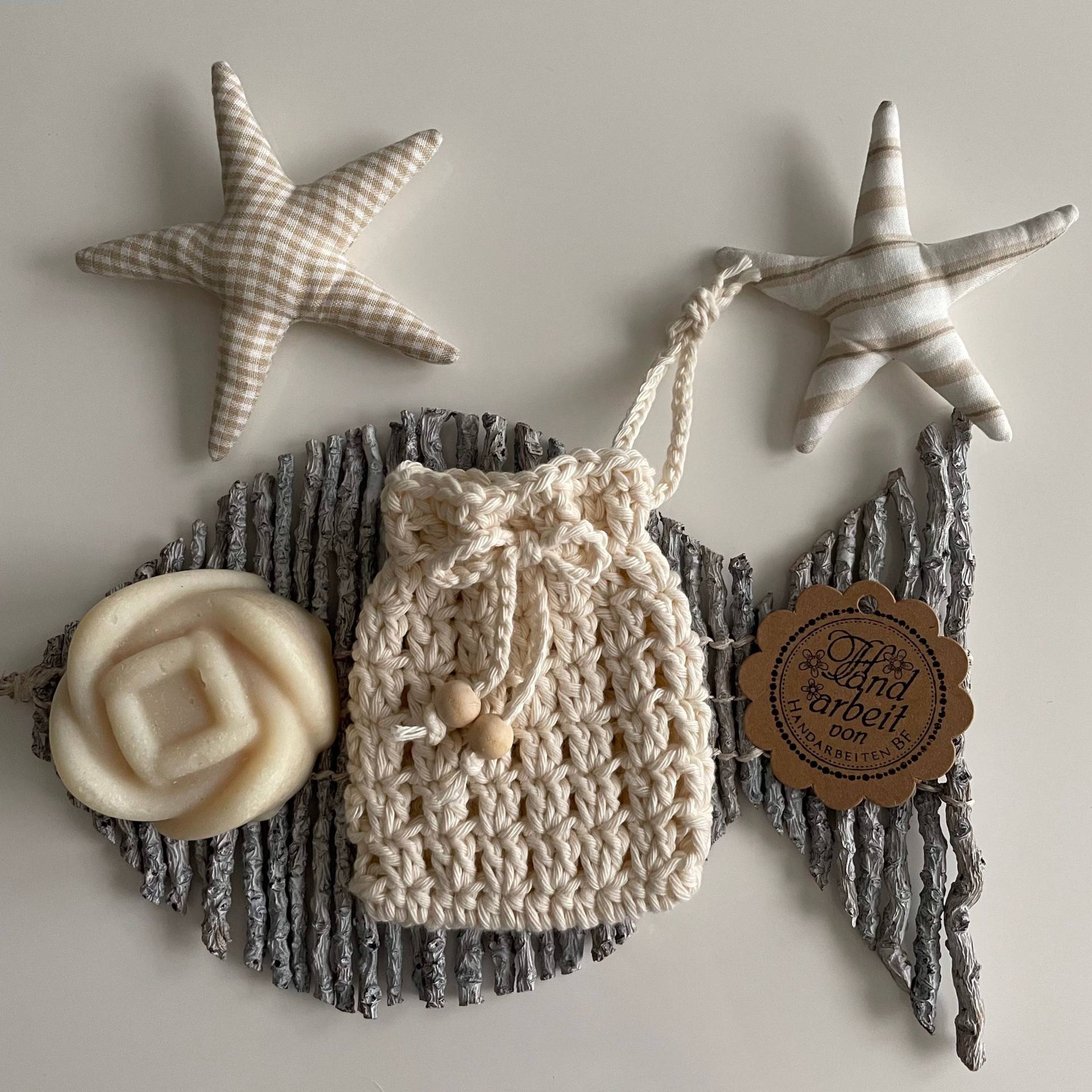 Seifensäckchen, Geschenkesäckchen, Kosmetiksäckchen - Baumwolle Naturfarben Creme Seifensäckchen, Geschenkesäckchen, Kosmetiksäckchen - Baumwolle Naturfarben Creme von HandarbeitenBF