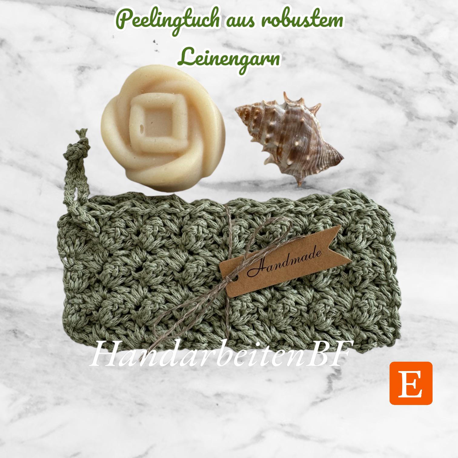Seiflappen Für Leichtes Peeling - Leinenkordel Naturbelassen Sandfarben Seiflappen Für Leichtes Peeling - Leinenkordel Naturbelassen Sandfarben von HandarbeitenBF