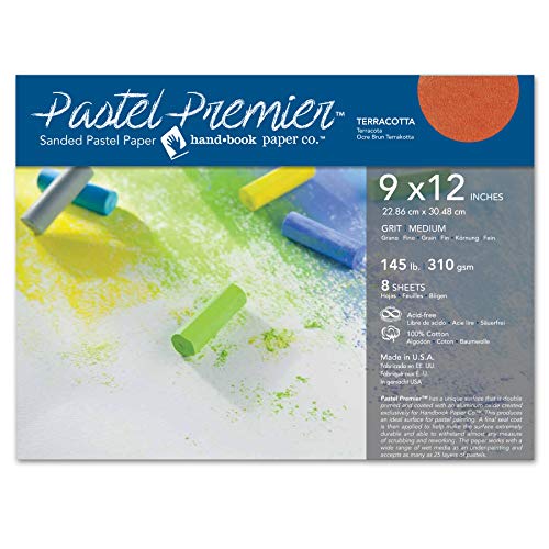 Speedball Art Products Premier Sanded Pastel Paper, 9 x 12, Terracotta 8 Sheets von Handbook