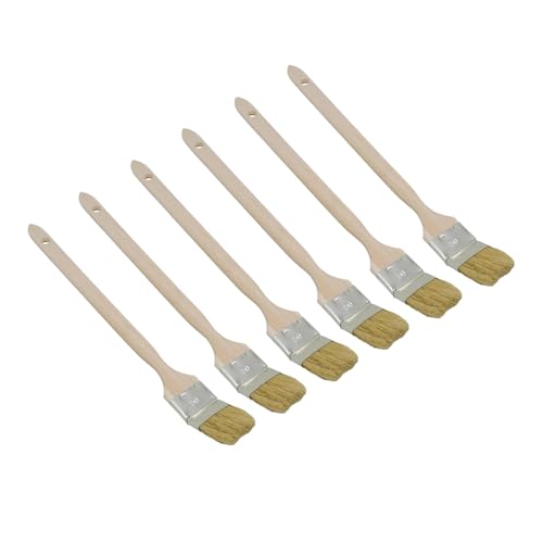 6 x Handelskönig Heizkörperpinsel 50 mm Langpinsel Eckpinsel Streichwerkzeug Pinsel Malerpinsel helle Borste von Handelskönig