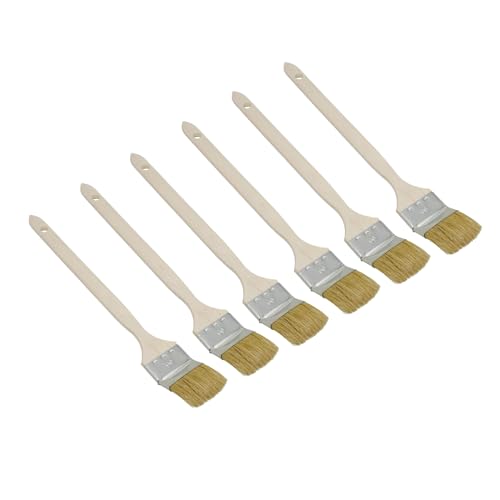 6 x Handelskönig Heizkörperpinsel 60 mm Langpinsel Eckpinsel Streichwerkzeug Pinsel Malerpinsel helle Borste von Handelskönig