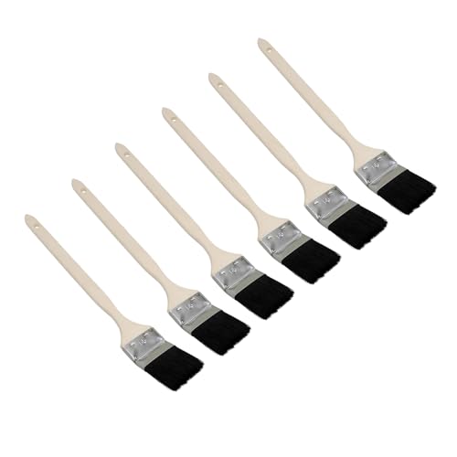 6 x Handelskönig Profi-Heizkörperpinsel 60 mm Pinsel Eckpinsel Malerpinsel Langer Stiel (35 cm) von Handelskönig