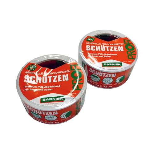 Handelskönig 2 x Barnier 6096 Putzerband weiß 50 mm x 33 m Schutzband PVC-Schutzband Klebeband Putzerband Scapa Handelskönig 2 x Barnier 6096 Putzerband weiß 50 mm x 33 m Schutzband PVC-Schutzband Klebeband Putzerband Scapa von Handelskönig