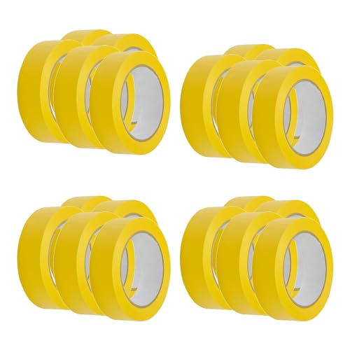 Handelskönig 20 x PVC-Schutzband gelb 30 mm gerillt Klebeband Putzerband Putzband von Handelskönig