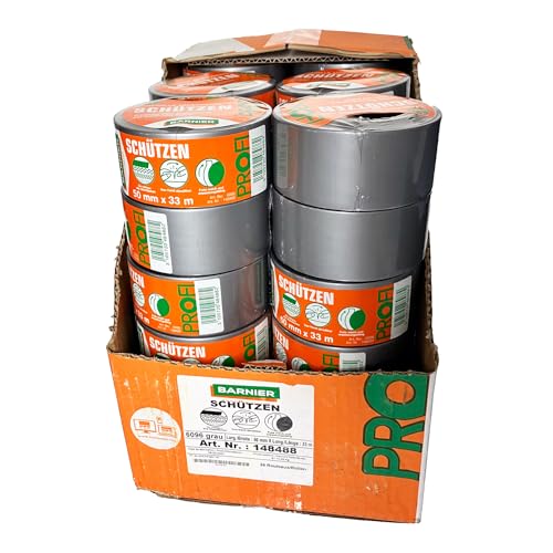 Handelskönig 36 x Barnier 6096 Putzerband silber 50 mm x 33 m Schutzband PVC-Schutzband Klebeband Putzerband Scapa von Handelskönig