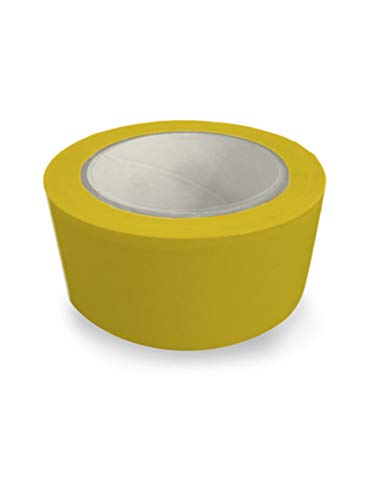 Handelskönig 36 x PVC-Schutzband gelb gerillt 50 mm x 50 m = 1188 m PVC-Schutzband Schutzband gelb gerillt Putzband Klebeband Abdeckband von Handelskönig