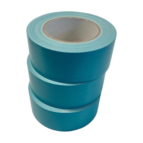 Handelskönig 3x Gewebeband blau 50 mm x 25 m UV-Band Klebeband Panzertape mit hoher Klebkraft, reißfest, witterungsbeständig, für den Außenbereich von Handelskönig