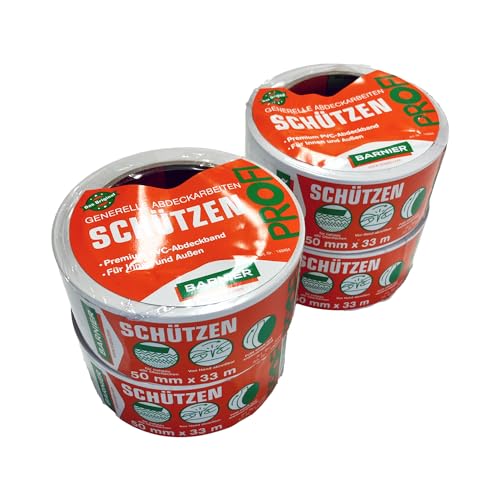 Handelskönig 4 x Barnier 6096 Putzerband weiß 50 mm x 33 m Schutzband PVC-Schutzband Klebeband Putzerband Scapa Handelskönig 4 x Barnier 6096 Putzerband weiß 50 mm x 33 m Schutzband PVC-Schutzband Klebeband Putzerband Scapa von Handelskönig