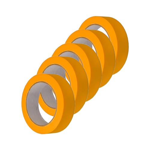 Handelskönig 5 x Goldband UV 30 30 mm x 50 m Fineline Finelinetape Innen und Außen Klebeband UV-Band Abdeckband von Handelskönig
