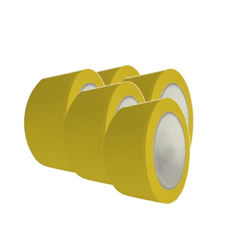 Handelskönig 5 x PVC-Schutzband gelb 50 mm gerillt Klebeband Putzerband Putzband Handelskönig 5 x PVC-Schutzband gelb 50 mm gerillt Klebeband Putzerband Putzband von Handelskönig