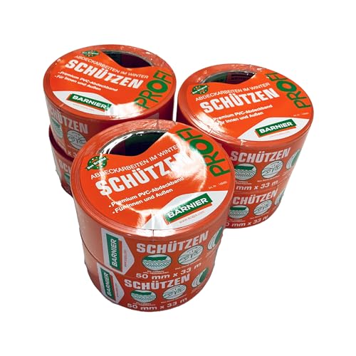 Handelskönig 6 x Barnier 6095 Putzerband Winter 50 mm x 33 m Schutzband PVC-Schutzband Klebeband Barnier Winterband Handelskönig 6 x Barnier 6095 Putzerband Winter 50 mm x 33 m Schutzband PVC-Schutzband Klebeband Barnier Winterband von Handelskönig