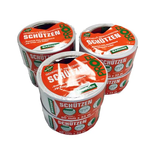 Handelskönig 6 x Barnier 6096 Putzerband weiß 50 mm x 33 m Schutzband PVC-Schutzband Klebeband Putzerband Scapa Handelskönig 6 x Barnier 6096 Putzerband weiß 50 mm x 33 m Schutzband PVC-Schutzband Klebeband Putzerband Scapa von Handelskönig