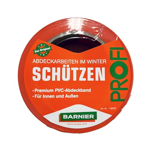 Handelskönig Barnier 6095 Putzerband Winter 50 mm x 33 m Schutzband PVC-Schutzband Klebeband Barnier Winterband von Handelskönig