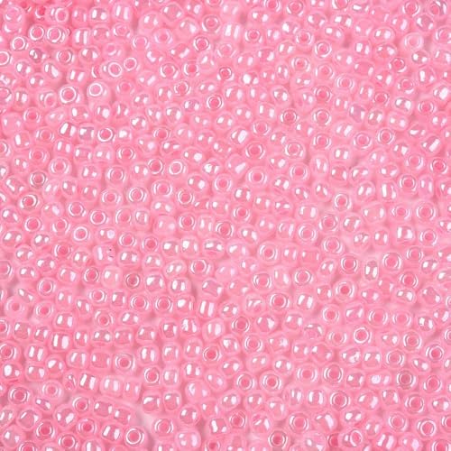 Handicraft Emporium Glasperlen, Ceylon, rund, Rosa, 4 mm, 450 g von Handicraft Emporium
