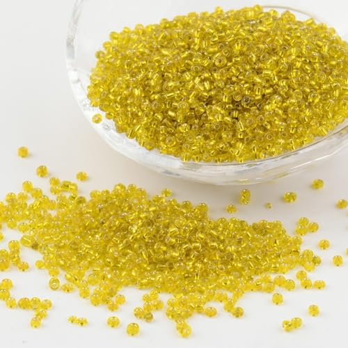 Handicraft Emporium Glasperlen, liniert, 450 g, 2 mm, Gelb Handicraft Emporium Glasperlen, liniert, 450 g, 2 mm, Gelb von Handicraft Emporium