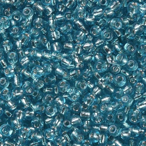 Handicraft Emporium Glasperlen, liniert, 450 g, 2 mm, Helltürkis von Handicraft Emporium