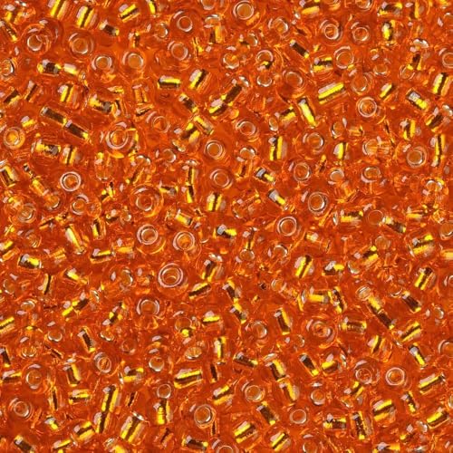 Handicraft Emporium Glasperlen, liniert, 450 g, 2 mm, Orange Handicraft Emporium Glasperlen, liniert, 450 g, 2 mm, Orange von Handicraft Emporium