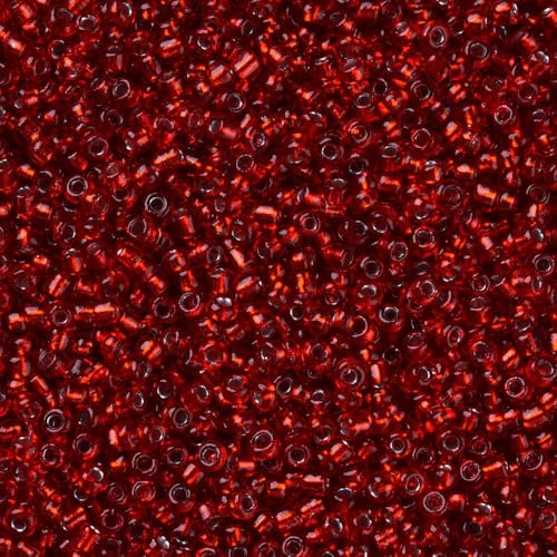 Handicraft Emporium Glasperlen, liniert, 450 g, 2 mm, Rot Handicraft Emporium Glasperlen, liniert, 450 g, 2 mm, Rot von Handicraft Emporium