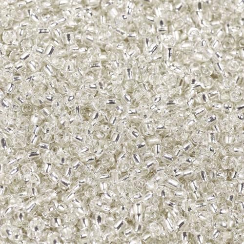 Handicraft Emporium Glasperlen, liniert, 450 g, 2 mm, Weiß von Handicraft Emporium