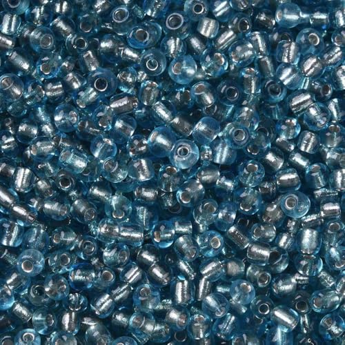 Handicraft Emporium Glasperlen, liniert, 450 g, 3 mm, Helltürkis von Handicraft Emporium