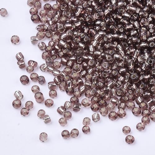 Handicraft Emporium Glasperlen, liniert, 450 g, 3 mm, Rosy Brown von Handicraft Emporium