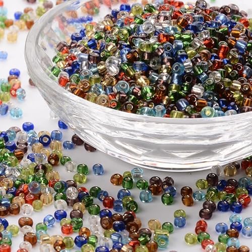 Handicraft Emporium Glasperlen, liniert, 450 g, 3 mm, gemischte Farben Handicraft Emporium Glasperlen, liniert, 450 g, 3 mm, gemischte Farben von Handicraft Emporium