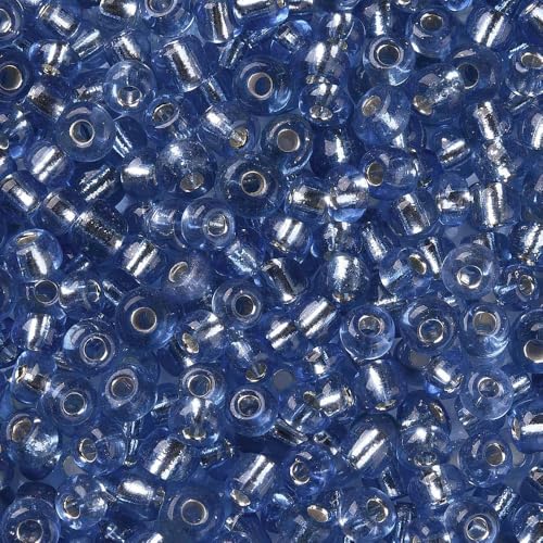 Handicraft Emporium Glasperlen, liniert, 450 g, 4 mm, Königsblau von Handicraft Emporium