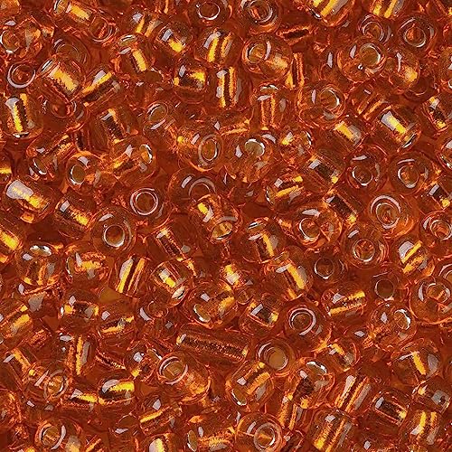 Handicraft Emporium Glasperlen, liniert, 450 g, 4 mm, Orange Handicraft Emporium Glasperlen, liniert, 450 g, 4 mm, Orange von Handicraft Emporium