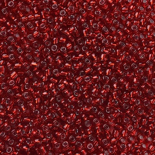 Handicraft Emporium Glasperlen, liniert, 450 g, 4 mm, Rot Handicraft Emporium Glasperlen, liniert, 450 g, 4 mm, Rot von Handicraft Emporium