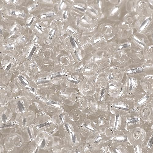 Handicraft Emporium Glasperlen, liniert, 450 g, 4 mm, Weiß von Handicraft Emporium
