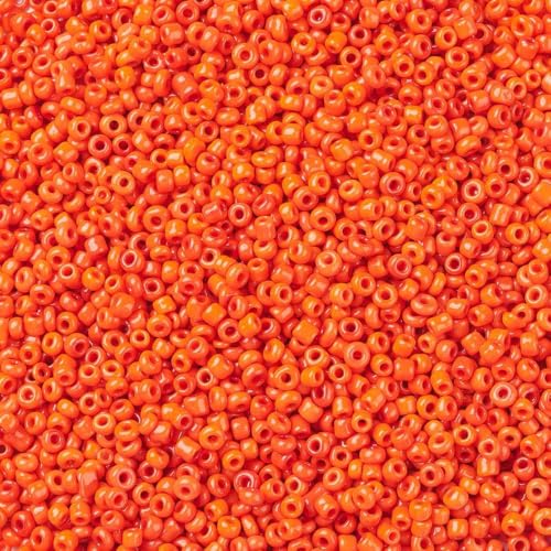 Handicraft Emporium Glasperlen, rund, 450 g, 2 mm, Dunkelorange von Handicraft Emporium