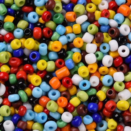 Handicraft Emporium Glasperlen, rund, 450 g, 3 mm, gemischte Farben von Handicraft Emporium