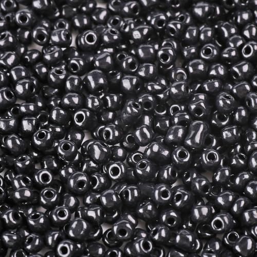 Handicraft Emporium Glasperlen, rund, 450 g, 4 mm, Schwarz Handicraft Emporium Glasperlen, rund, 450 g, 4 mm, Schwarz von Handicraft Emporium