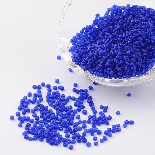 Handicraft Emporium Glasperlen, rund, mattiert, 2 mm, Blau, 8/0 von Handicraft Emporium