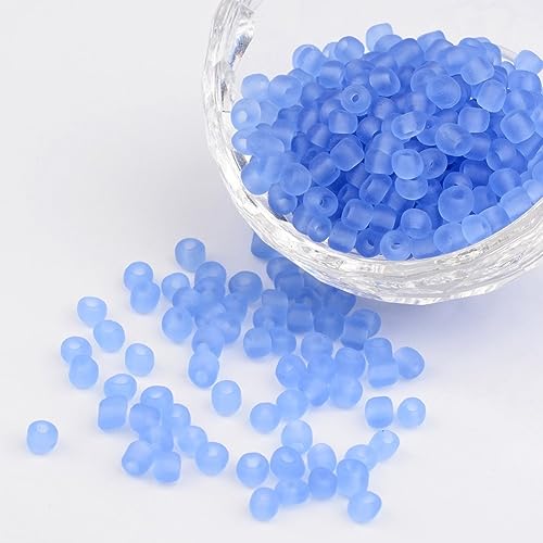 Handicraft Emporium Glasperlen, rund, mattiert, 4 mm, Kornblumenblau, 8/0 Handicraft Emporium Glasperlen, rund, mattiert, 4 mm, Kornblumenblau, 8/0 von Handicraft Emporium