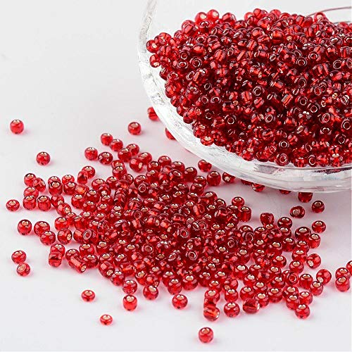 Handicraft Emporium Glass Seed Beads | Lined | 3mm | Red | 50g Handicraft Emporium Glass Seed Beads | Lined | 3mm | Red | 50g von Handicraft Emporium