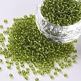 Handicraft Emporium Glass Seed Beads | Lined | 4mm | Yellow / Green | 50g von Handicraft Emporium