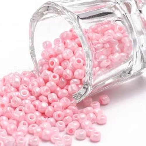 Handicraft Emporium Glass Seed Beads | Round | 2mm | Pink | 50g von Handicraft Emporium