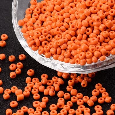 Handicraft Emporium Glass Seed Beads | Round | 3mm | Orange | 50g von Handicraft Emporium