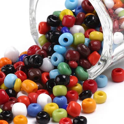 Handicraft Emporium Glass Seed Beads | Round | 4mm | Mixed Colour | 50g von Handicraft Emporium