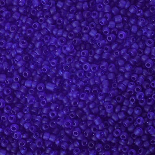 Handicraft Emporium Rocailles-Glasperlen, mattiert, rund, 2 mm, Blau, 450 g, 8/0 Handicraft Emporium Rocailles-Glasperlen, mattiert, rund, 2 mm, Blau, 450 g, 8/0 von Handicraft Emporium