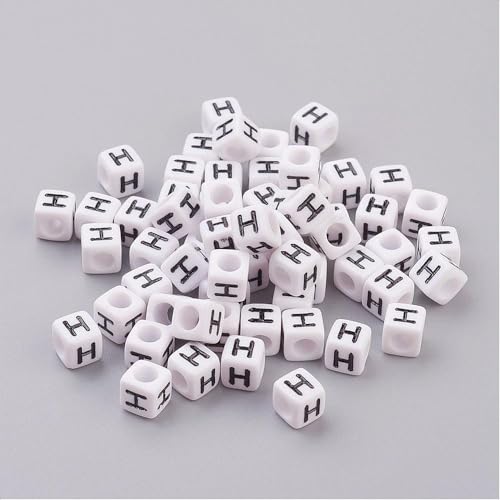 Handicraft Emporium Würfelförmige Alphabet-Acrylperlen, 50 g, H Handicraft Emporium Würfelförmige Alphabet-Acrylperlen, 50 g, H von Handicraft Emporium