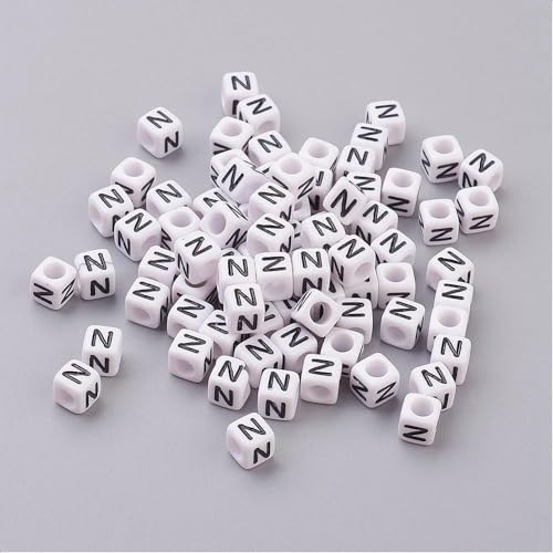 Handicraft Emporium Würfelförmige Alphabet-Acrylperlen, ca. 50 g von Handicraft Emporium