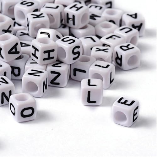 Handicraft Emporium Würfelförmige Alphabet-Acrylperlen (ca. 50 g, A-Z gemischte Buchstaben) von Handicraft Emporium