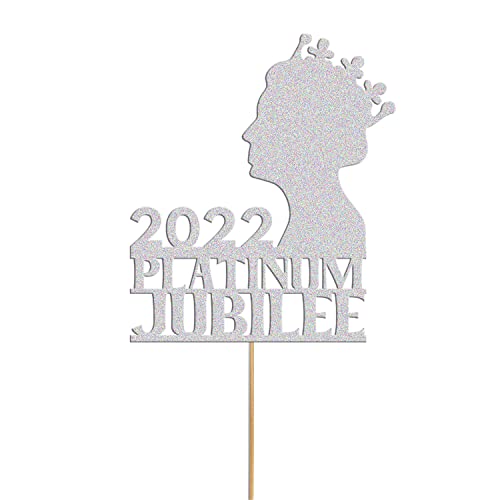 Queens Elizabeth Platinum Jubilee Glitter Cake Topper Dekoration von Handmade By Stukk