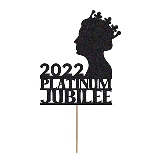 Queens Elizabeth Platinum Jubilee Glitter Cake Topper Dekoration von Handmade By Stukk