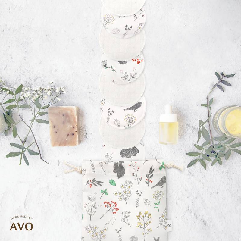 Wiederverwendbare Bio-Baumwollpads, Make-Up-Entferner, Gesichtspads, Hautpflege, Muttertagsgeschenk von HandmadeByAVO